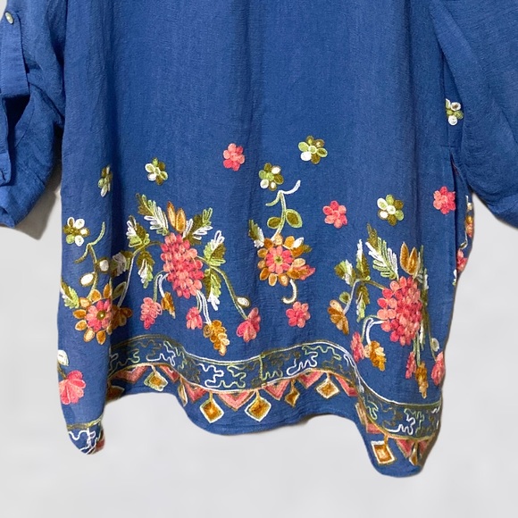 Fig and Flower Floral Button Down Shirt - Picture 4 of 6